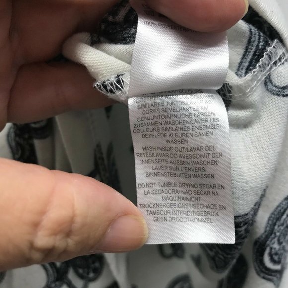 Atmosphere Tank Size 12 White Black Hamsa Palm - Picture 6 of 6